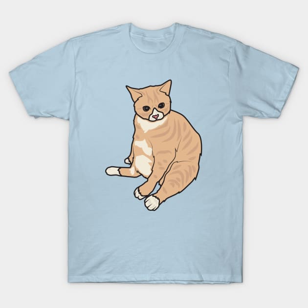 cat sitting T-Shirt by crissbahari